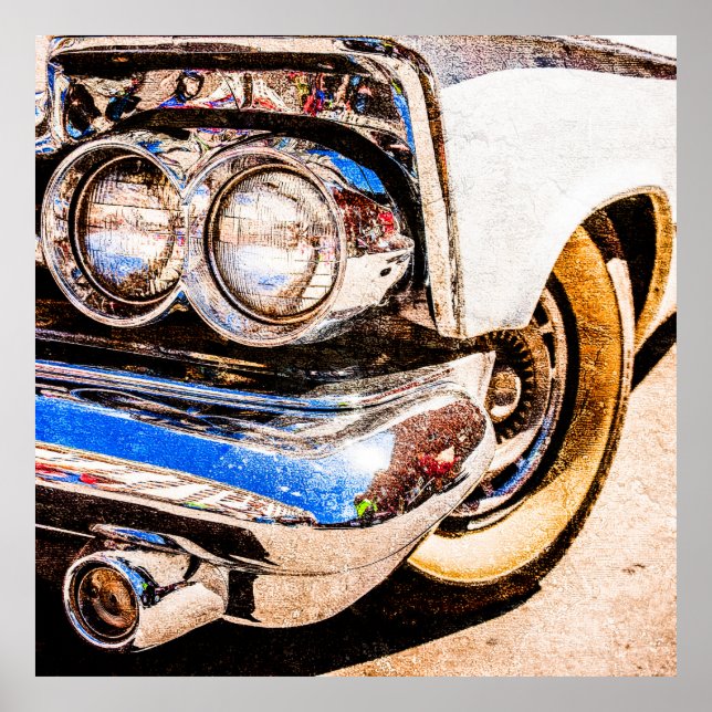 Poster Beleza Clássica do Carro (Frente)