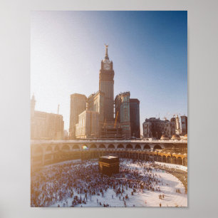 Poster beleza de Meca no pôr do sol