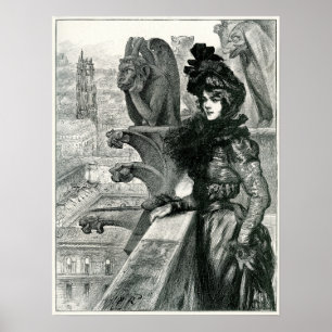 Poster Beleza entre os diabos, Notre Dame, Paris