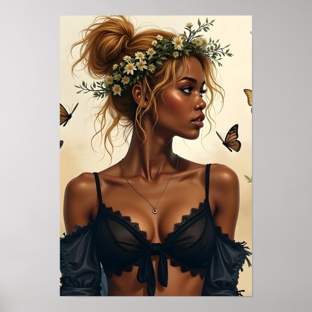 Poster Beleza Etérea em Flor (Frente)