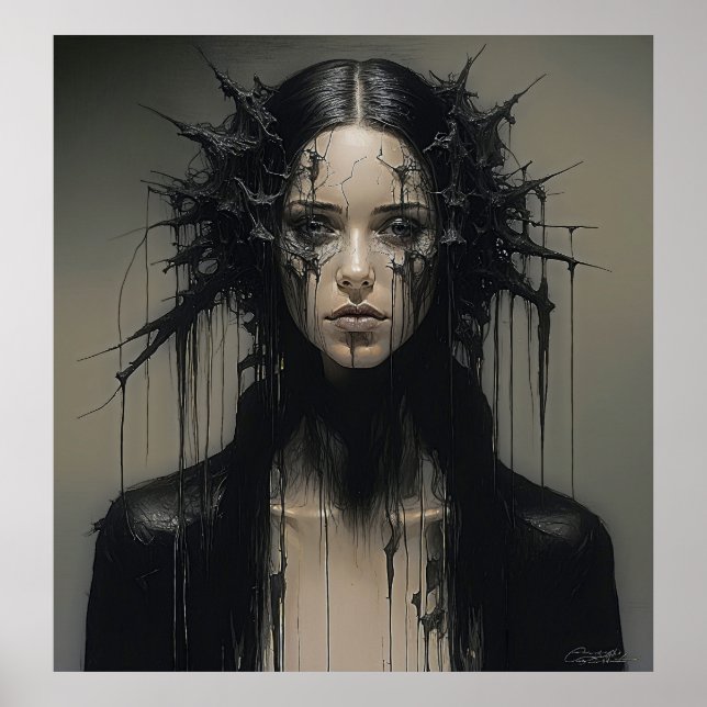 Poster Beleza Gótica: Expressionista Abstrato (Frente)