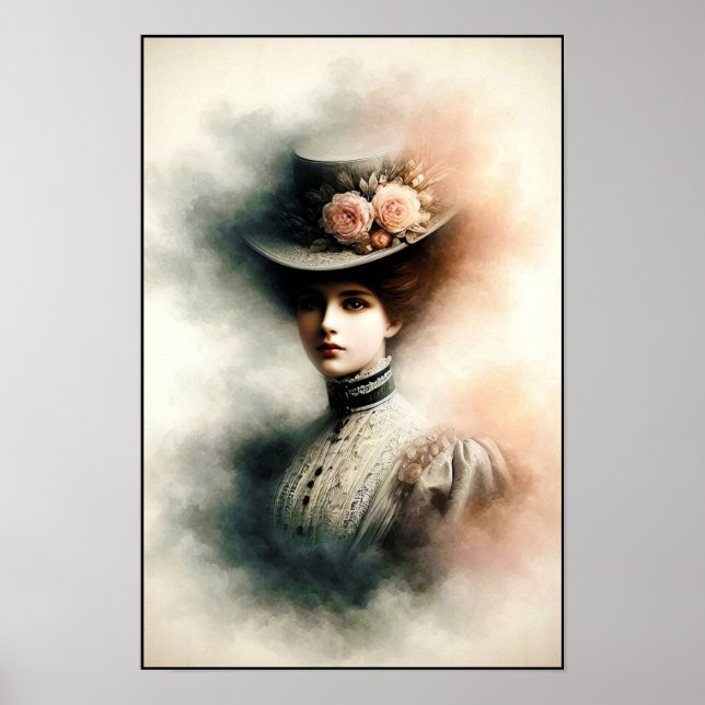 Poster Beleza Graciosa em Névoa Vintage (Frente)
