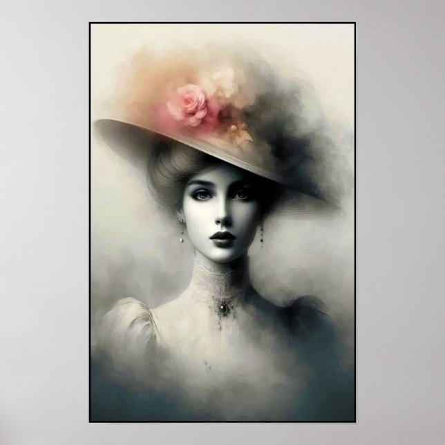 Poster Beleza Graciosa na Névoa Vintage (Frente)