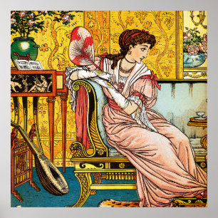 Poster Beleza, Ilustração Vintage por Walter Crane