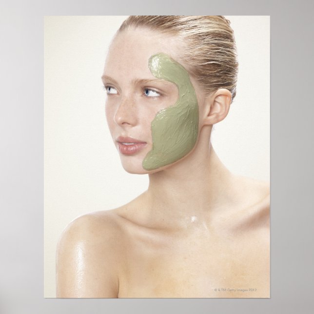 Pôster beleza, molhada, spa, cabelo para cima, loura, olh (Frente)