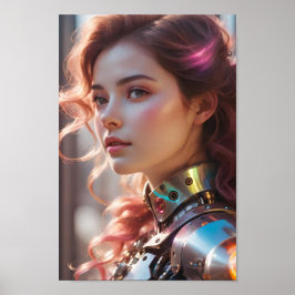 Poster Beleza natural e traje robótico