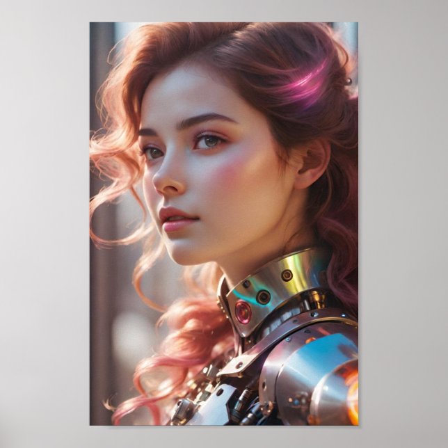 Poster Beleza natural e traje robótico (Frente)