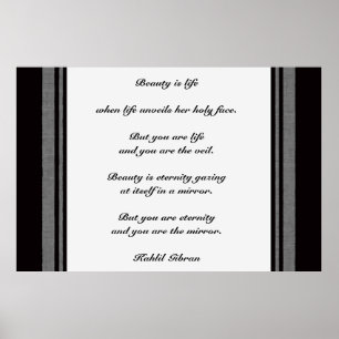 Pôster Beleza por Kahlil Gibran