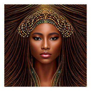 Pôster Beleza Real Africana: Celebrando a História Negra