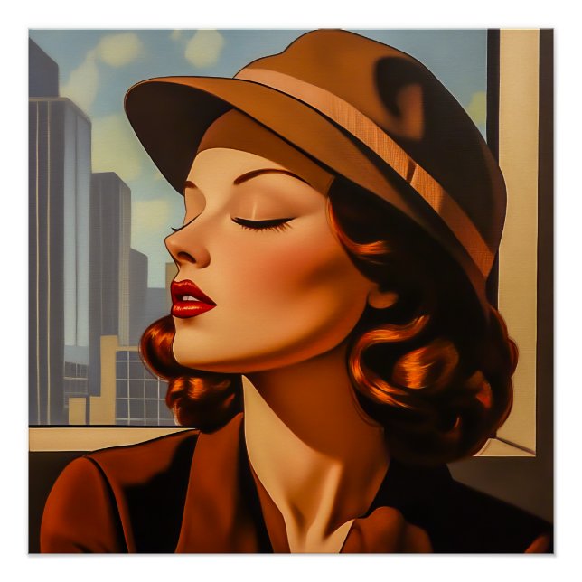 Pôster Beleza Retro de Los Angeles (Frente)