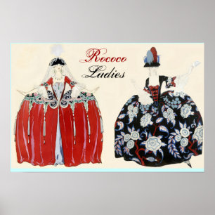 PÔSTER BELEZA ROCOCO DAS SENHORAS, ESTILISTA DA FORMA