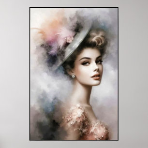 Poster Beleza Sofisticada no Estilo Vintage dos Anos 1940