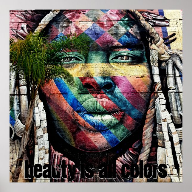 Poster Beleza vem em todas as cores (Frente)