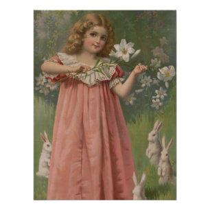 Pôster Belezas de Páscoa, Ilustração Vintage, 1898