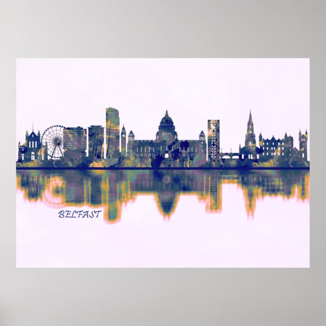 Poster Belfast Skyline (Frente)