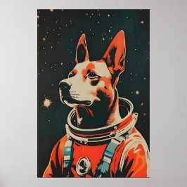 Poster Belgian Malinois Astronaut Poster, Belgian