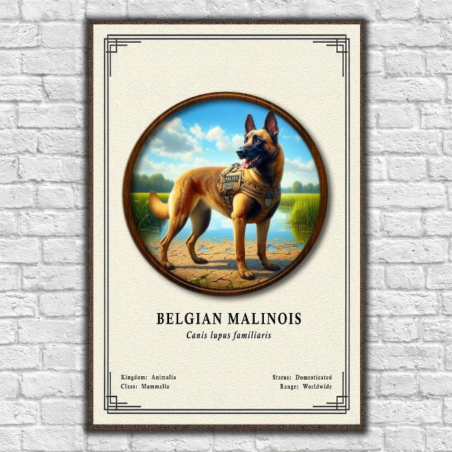 Poster Belgian Malinois Zoology Series (Criador carregado)