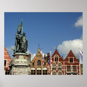 Pôster Bélgica, Bruges (também Brug ou Bruge). UNESCO