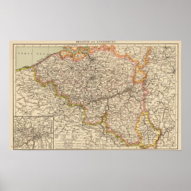 Pôster Bélgica, Luxemburgo (Frente)