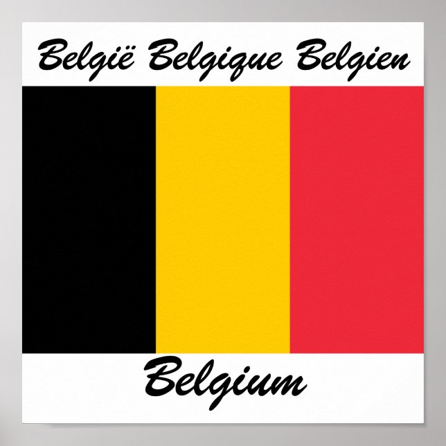 Pôster Belgium Languages Flag (Frente)