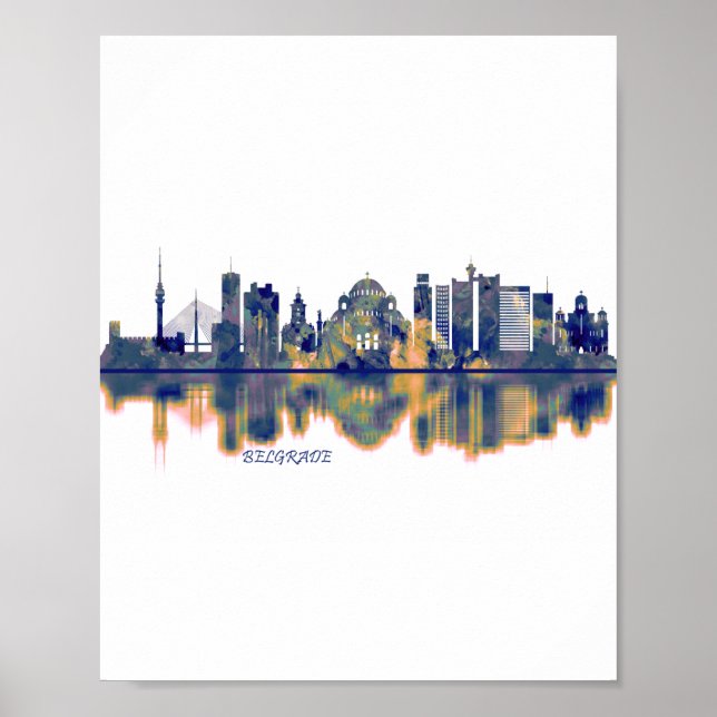 Poster Belgrado Skyline (Frente)
