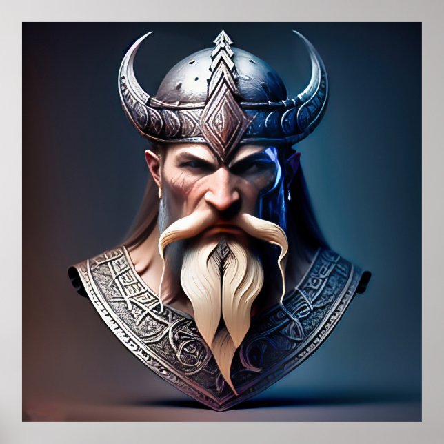 Poster belicosa arte guerreira viking (Frente)