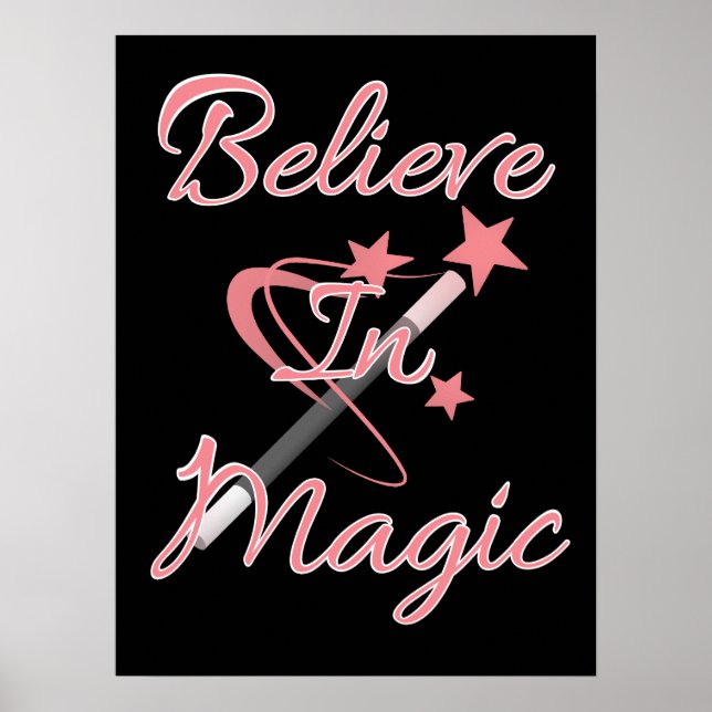 Poster Believe In Magic Inspirational Quote (Frente)