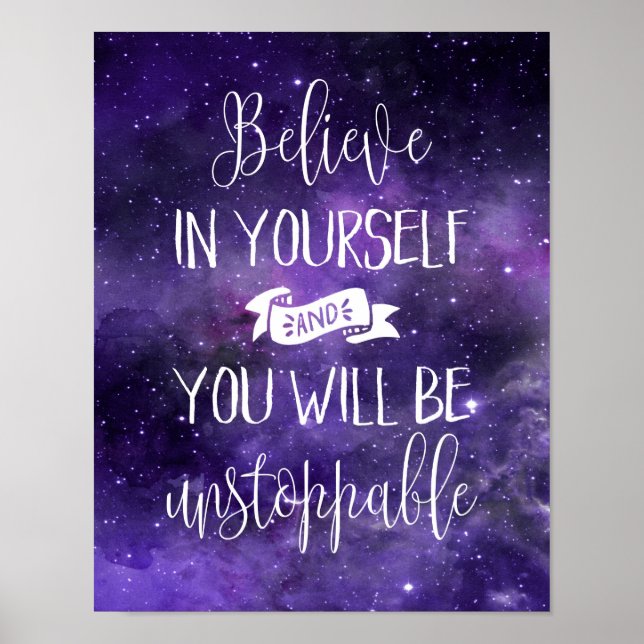 Poster Believe In Yourself Quote (Frente)