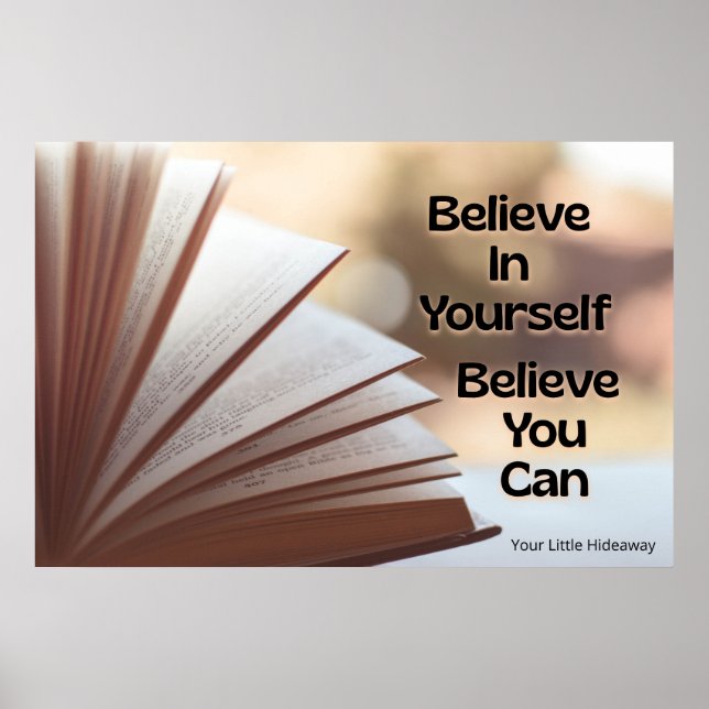 Poster "Believe" Positive Quotation "Wall art & Poster"  (Frente)