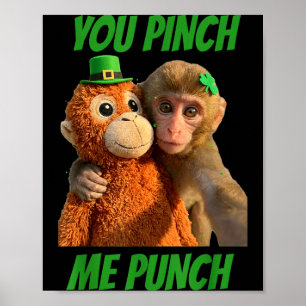 Poster Beliscão soco macaco engraçado selfie dia de São P