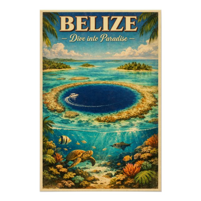 Pôster BELIZE – Mergulhe no Paraíso (Frente)