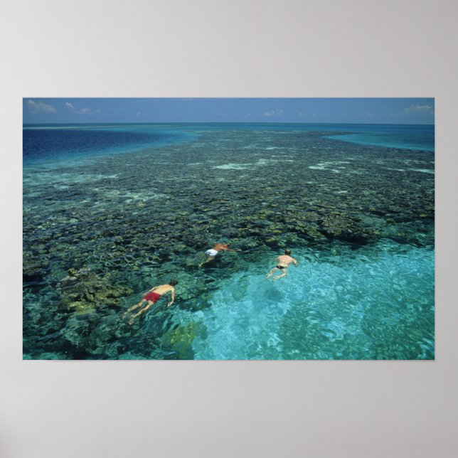 Poster Belize, Recife de Barreiras, Recife Lighthouse, Az (Frente)