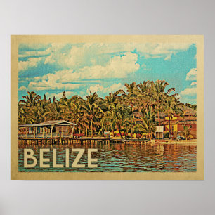 Poster Belize Viagens vintage