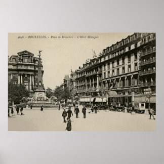 Poster Belle Epoque Bruxelas Place De Brouckere