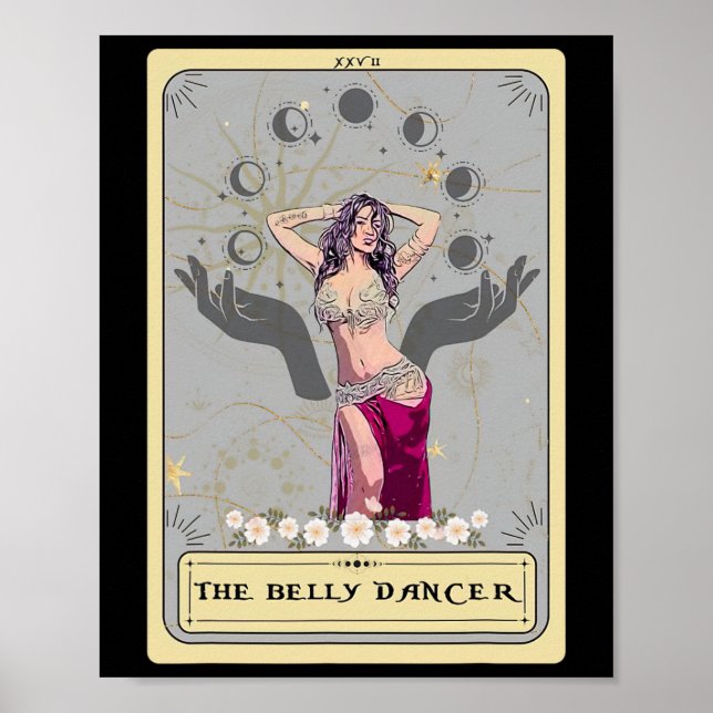 Poster Belly Dance Top Tarot Belly Dancing Tarot Card (Frente)