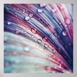 Poster Belo Abstrato cor-de-rosa-azul brilhante