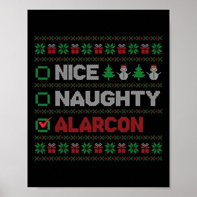 Poster Belo Alarco da Lista de Natal Feia (Frente)