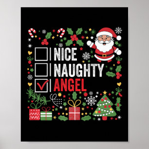 Poster Belo Anjo Engraçado Natal Papai Noel