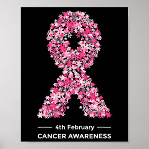 Poster Belo Cancer mundial de flores