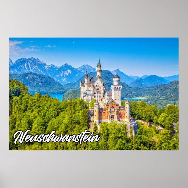 Poster Belo Castelo Neuschwanstein, Alemanha (Frente)