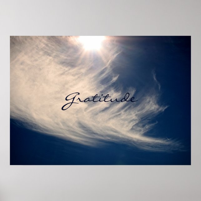 Poster Belo Céu e Gratidão Inspiram Personalidade (Frente)