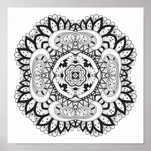 Pôster Belo Deco Square Doodle 2 (Frente)