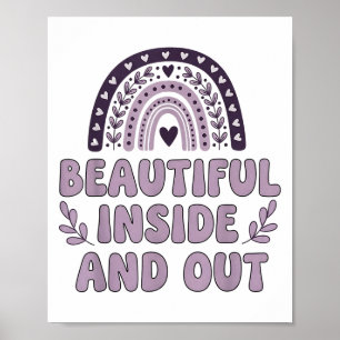 Poster Belo Dentro e Fora Gelado Lavanda Arco-Íris