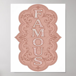 Poster Belo Design FAMOUS Rosa