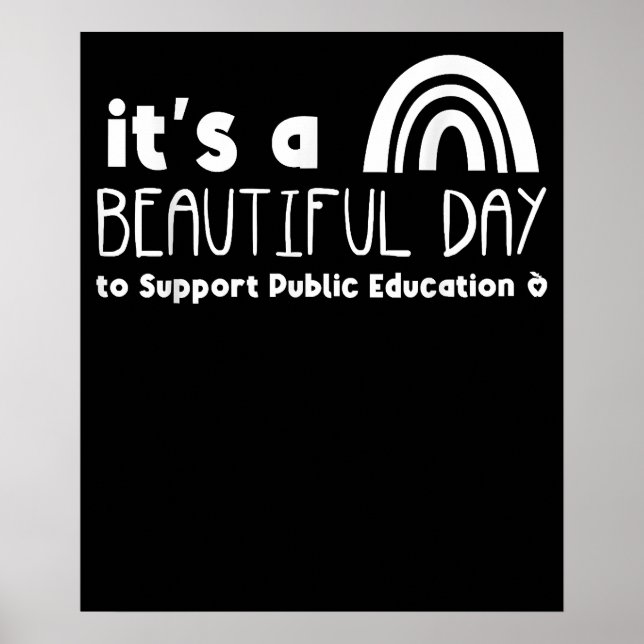 Poster Belo dia de Apoio a Professora de Educação Pública (Frente)