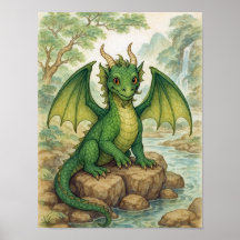 Belo dragão verde
