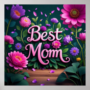 Poster Belo e lindo Flores de Mãe