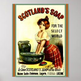 Poster Belo exemplar do Soap Vintage Lady 1893 da Escócia