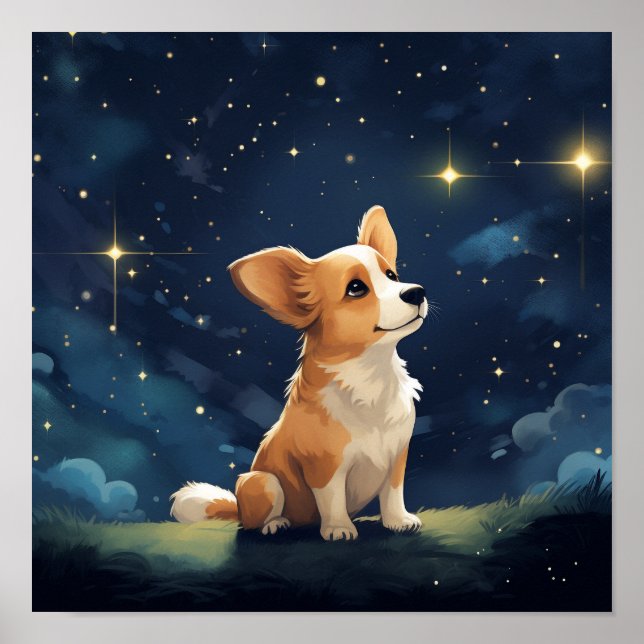 Poster Belo Gaze Pembroke Corgi (Frente)