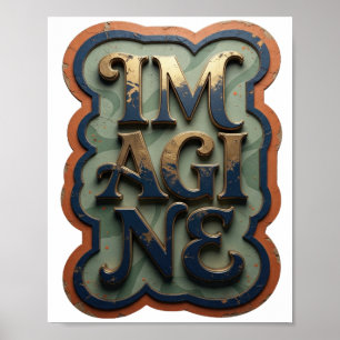 Poster Belo IMAGINE Dourado